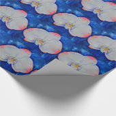 Papier Cadeau Elégante orchidée d'aquarelle blanche rose (Coin)