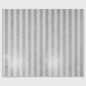 Papier Cadeau Elégante parties scintillant argent rayures chic p (Plat)