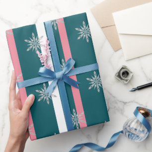 Papier Cadeau Élégante Parties scintillant d'argent Noël Moti
