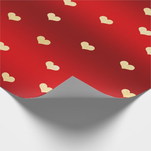 Papier Cadeau Élégante parties scintillant d'or Valentine's day  (Coin)