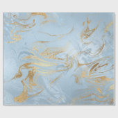 Papier Cadeau Elégante parties scintillant moderne or et marbre  (Plat)