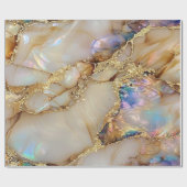 Papier Cadeau Elégante Parties scintillant Or élégant Marbre Bou (Plat)
