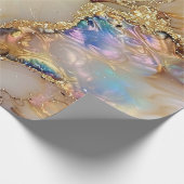 Papier Cadeau Elégante Parties scintillant Or élégant Marbre Bou (Coin)