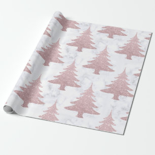 Papier Cadeau Elégante Parties scintillant Rose or & Marble Arb