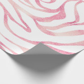 Papier Cadeau Elégante Parties scintillant Rose or Zebra White P (Coin)