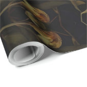 Papier Cadeau Elégante peinture vintage à fleurs (Coin rond)