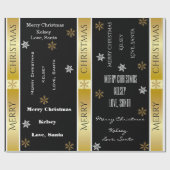 Papier Cadeau Elégante Père Noël personnalisée (Plat)