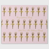 Papier Cadeau Élégante Pirouette Ballet Danseuse Ballerina Motif (Plat)