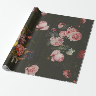 Papier Cadeau Elégante Roses Florales Roses Roses Roses Rose