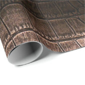 Papier Cadeau Elégante texture en cuir du soir. (Coin rond)