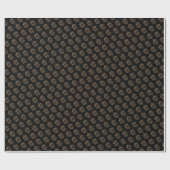 Papier Cadeau Élégante Typographie de l'or noir le plus grand pa (Plat)