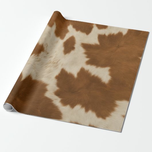 Papier Cadeau Elégante Vache Faux Cuir Collection tendance (Déroulé)