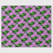 Papier Cadeau Élégante végétation boho rose (Plat)