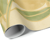 Papier Cadeau Élégante végétation botanique de citron (Coin rond)