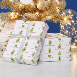 Papier Cadeau Élégante verdure Botanique Joyeux Noël