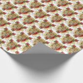 Papier Cadeau Élégante Vierge catholique Marie Jésus Roses rouge (Coin)