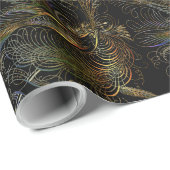 Papier Cadeau Élégantes perdrix colorée (Coin rond)