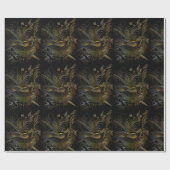 Papier Cadeau Élégantes perdrix colorée (Plat)