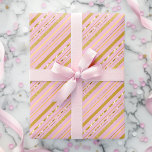 Papier Cadeau Élégantes rayures à huile rose et or<br><div class="desc">Ce luxueux papier d'emballage est doté d'élégantes bandes de papier rose et or, parfaites pour ajouter une touche de sophistication à tout cadeau. Que ce soit pour un anniversaire, un anniversaire ou une célébration spéciale, la combinaison de rayures roses et dorées chatoyantes crée un look élégant et moderne qui impressionne...</div>