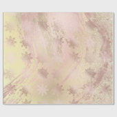 Papier Cadeau Élégants flocons de neige en marbre de parties sci (Plat)