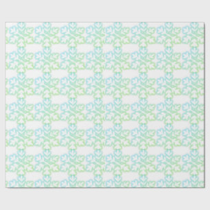 Papier Cadeau Élégants flocons de neige motif vert turquoise