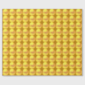 Papier Cadeau Élégants points dorés modernes (Plat)