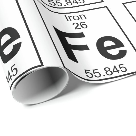 Papier Cadeau Élément 026 - Fe - Fer (plein) (Coin rond)