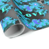 Papier Cadeau Éléments d'amour cosmique Imprimer (Coin rond)