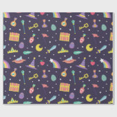 PAPIER CADEAU ÉLÉMENTS DE LA TALE DE FICHE MAGIQUE WIZARD FAIRY (Plat)