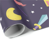 PAPIER CADEAU ÉLÉMENTS DE LA TALE DE FICHE MAGIQUE WIZARD FAIRY (Coin rond)