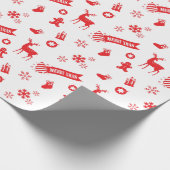 Papier Cadeau Éléments de Noël (Coin)