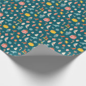 Papier Cadeau Éléments de Noël Jeu de vacances d'hiver (Coin)