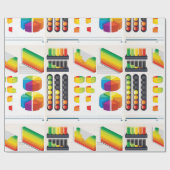 Papier Cadeau Éléments d'infographie et visualisation de données (Plat)