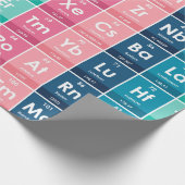 Papier Cadeau Éléments du Motif de table périodique (Coin)