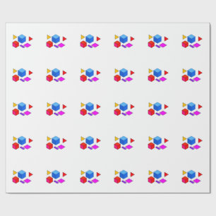 Papier Cadeau Éléments Géométriques Abstraits pour Minimaliste