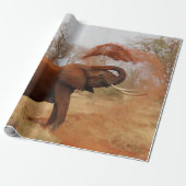 Papier Cadeau Éléphant (Déroulé)