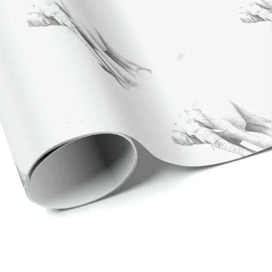 Papier Cadeau Éléphant (Coin rond)