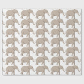 Papier Cadeau Éléphant (Plat)