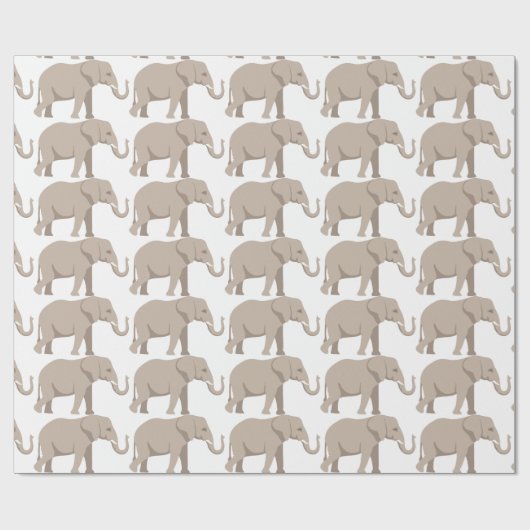 Papier Cadeau Éléphant (Plat)