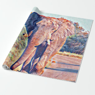 Papier Cadeau éléphant aquarell
