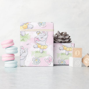 Papier Cadeau Éléphant Ballerine