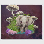 Papier Cadeau Eléphant bébé le plus mou (Plat)