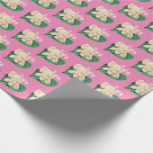 Papier Cadeau Eléphant bébé sur la feuille (Coin)