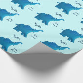 Papier Cadeau éléphant bleu (Coin)