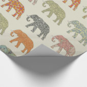 Papier Cadeau Eléphant Coloré Animal Motif contemporain (Coin)