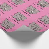 Papier Cadeau Éléphant de bande dessinée (Coin)