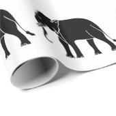 Papier Cadeau Éléphant de Siamese (Coin rond)