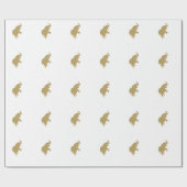Papier Cadeau Éléphant d'or (Plat)