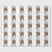 Papier Cadeau Éléphant Drôle (Plat)