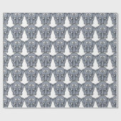 PAPIER CADEAU ÉLÉPHANT GRIS (Plat)